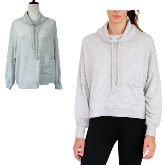DEMOCRACY Grey Funnel Neck Pullover Knit Top Size XLP - Picture 1 of 13